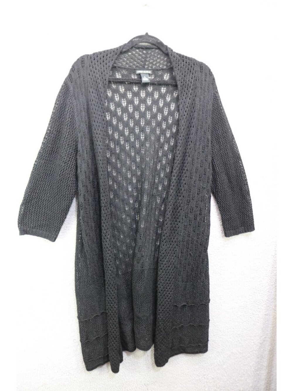 Lauren Michelle Long Open Knit Cardigan-Size XL-Goth-Witchy